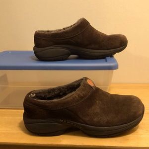 Merrill Encore fuzzy clogs